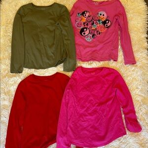 Girls Long Sleeve Shirts Set 4 M Medium 7 8